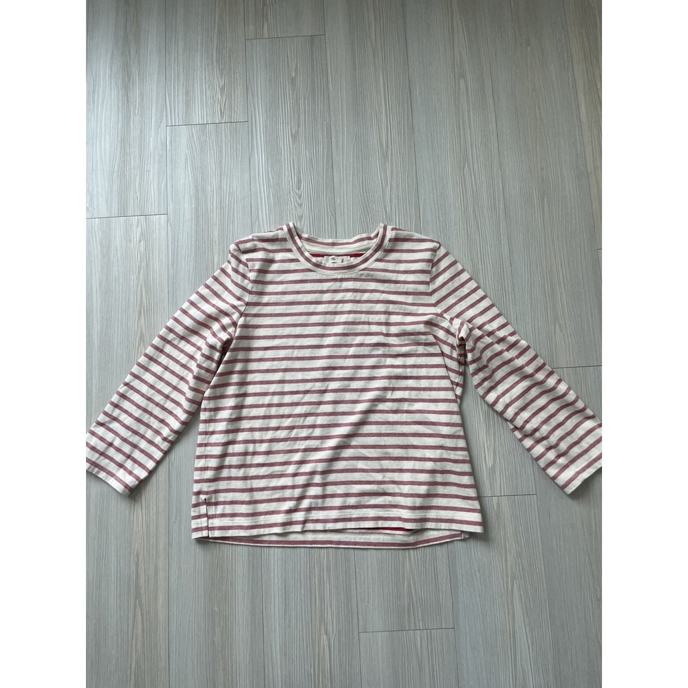 Madewell Red Striped Long Sleeve Shirt Size Small Cotton Autumn